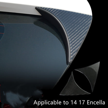 Color: Carbon fiber rear wing - Angkesera Lip Front Bumper Big Mouth Fangs Carbon Fiber Angkesera Decoration