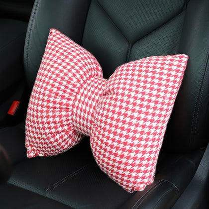 style: J - Car Printing Bowknot Headrest And Neck Cushion