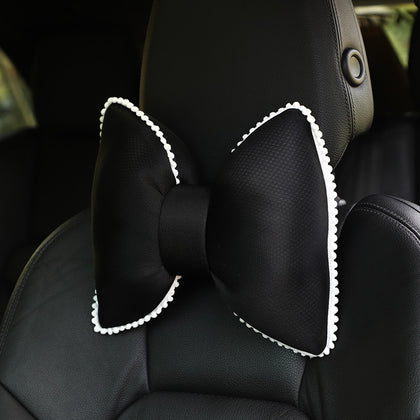 style: D - Car Printing Bowknot Headrest And Neck Cushion
