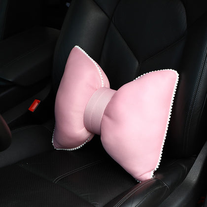 style: E - Car Printing Bowknot Headrest And Neck Cushion
