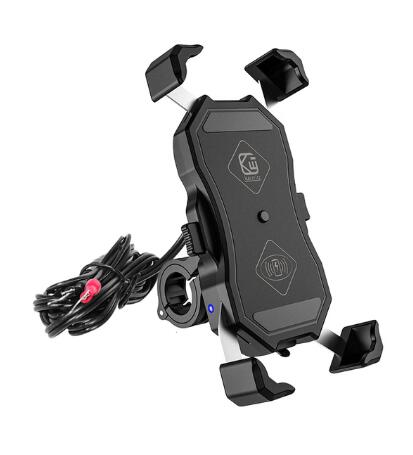 Color: Black, style: M14A1charging handlebar mod - Motorcycle Mobile Phone Holder Usb Buckle Wireless Smart Charger
