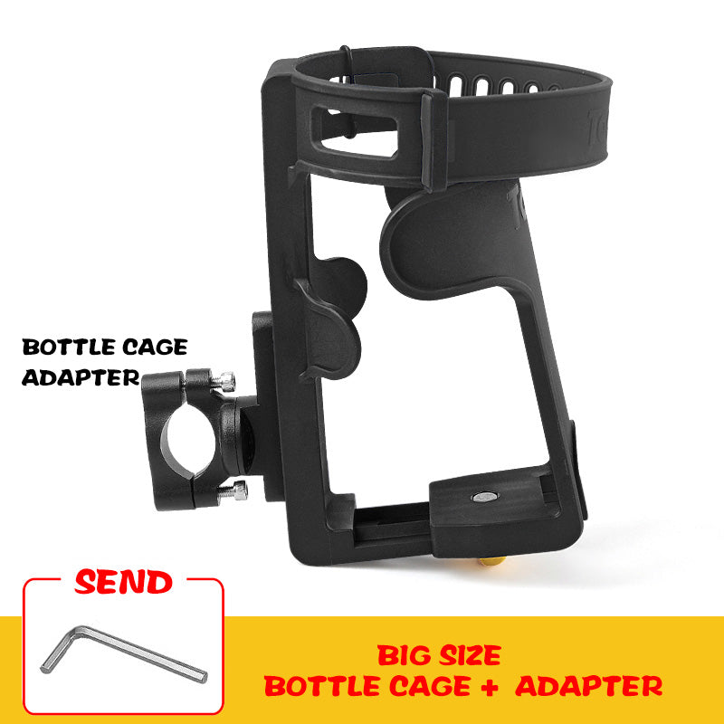 Support Porte-bidon Vélo VOANZO - Adaptateur Alliage Aluminium - Montage Sur Tige De Selle (24/31.6mm) Ou Guidon (31.8mm)