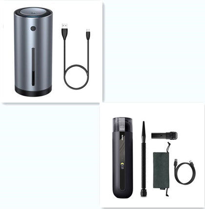 Color: Black, quantity: SetA - Wireless Charging Of Car Vacuum Cleaner