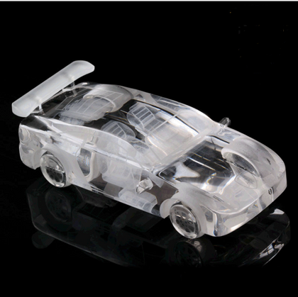 Size: 130mm, Color: Black No perfume function - Crystal car model craftsmanship crystal decoration perfume seat