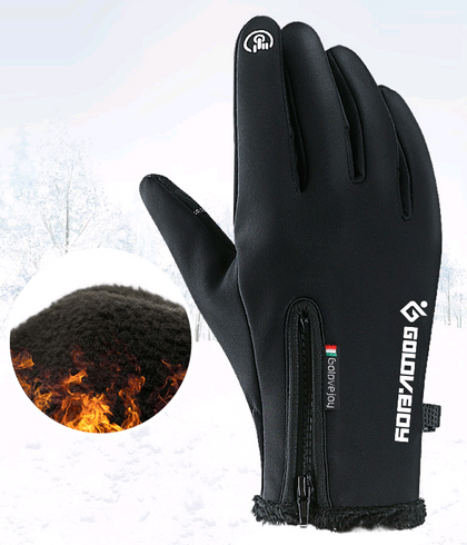 Color: Dark brown, Size: XL - Motorcycle Gloves Moto Gloves Winter Thermal Fleece Lined Winter Water Resistant Touch Screen Non-slip Motorbike Riding Gloves