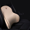 Color: Beige Cushion - Car Memory Foam Headrest Lumbar Cushion Set