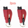 Color: Red 2pcs - 3 in 1 Emergency Mini Hammer Safety Auto Car Window Glass Switch Seat Belt Cutter Car Safety Hammer Rescue Escape Tool