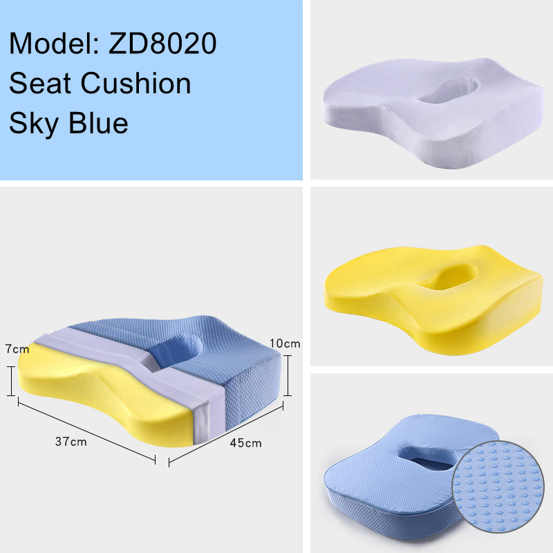 Color: Sky blue - Car memory cotton cushion