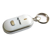 Color: White - New LED whistle control induction key ring Elderly key finder Multi-function key anti-lost device