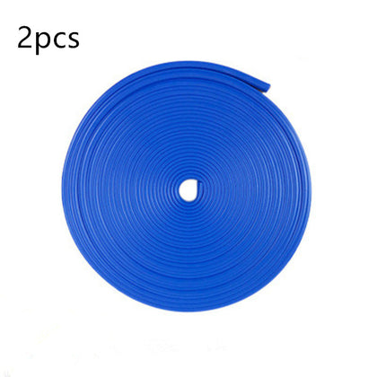 Color: Blue 2pcs - Rimblades Car Vehicle Color Wheel Rims Protectors Decorative Strip 8M/ Roll