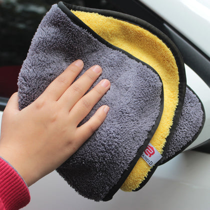 Color: Thicken 30x30 - Absorbent double-sided velvet thickened car wash towel