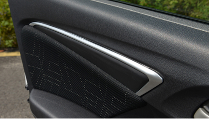 Color: Silver - Modified door trims in the car