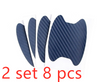 Color: Blue 2set - 4pcs / set of door stickers carbon fiber scratch-resistant car handle stickers