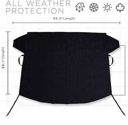 Color: Black, Size: Large - Windshield ice and snow gown