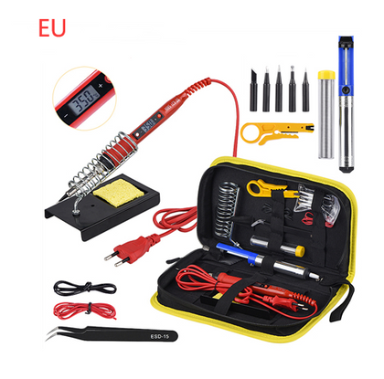 Color: Red, Model: EU - Constant temperature soldering iron Kit