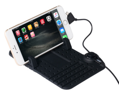 Multi-function magnetic charging bracket silicone anti-skid pad navigation car phone bracket charger