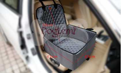 Color: Gray, Style: With a toy - Pet Seat Thickening Pad Waterproof for Car