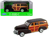 1948 Chevrolet Woody Fleetmaster Dark Brown 1/24 Diecast Model Car by Welly