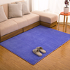 Memory cotton coral velvet carpet Living room bedroom door mats Bathroom kitchen non-slip absorbent carpets - Color: Navy blue, Size: 80x120cm