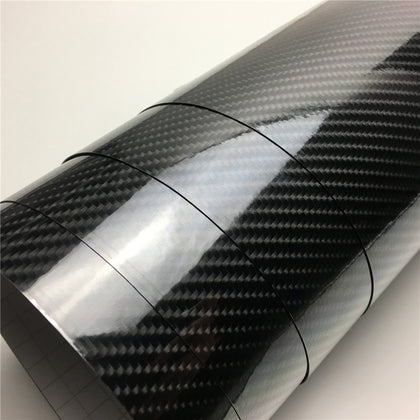 Color: C Black, Size: 152X30CM - Glossy 3D carbon fiber veneer