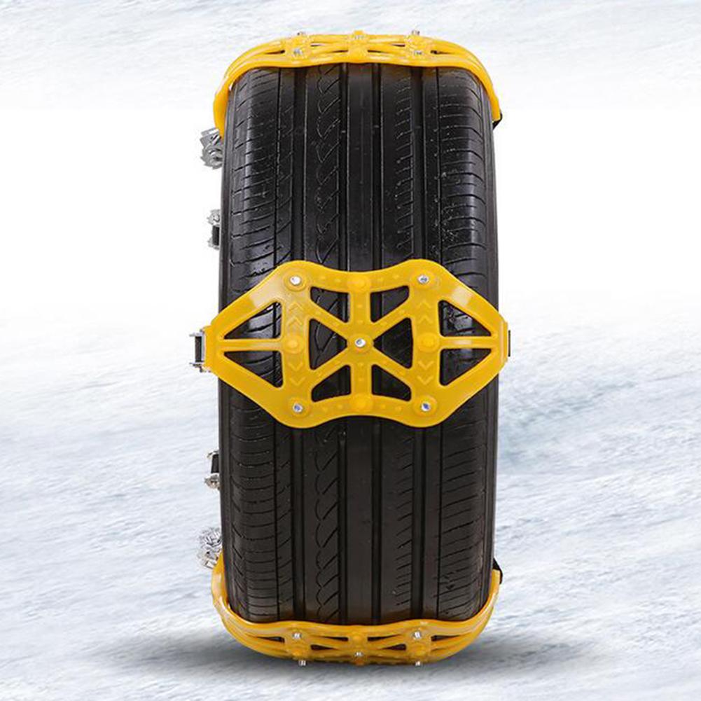 Color: Yellow1, Quantity: 5PC - 3pcs Snow Tire Chains