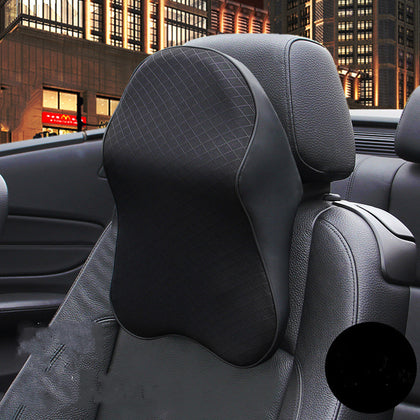Color: Black, Size: S, Quantity: 1PC - Car headrest lumbar support neck pillow for car