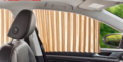 Color: Gold, Style: Main driving - Car curtain