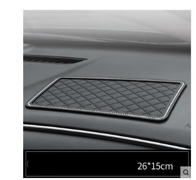 Color: Diamond L - Car mobile phone bracket car anti-skid pad car car navigation device anti-mite pad instrument panel multi-function storage pad