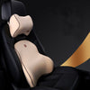 Color: Beige - Car Memory Foam Headrest Lumbar Cushion Set