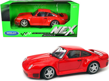 Porsche 959 Red with Silver Wheels 