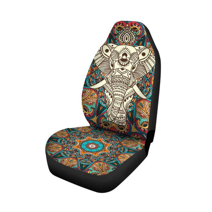 Color: Elephant, Quantity: 1pc - Printed car seat cover