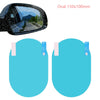 Anti-Moist Waterproof Side Mirror Sticker - Style: Oval, Color: Blue, Size: 150x100mm