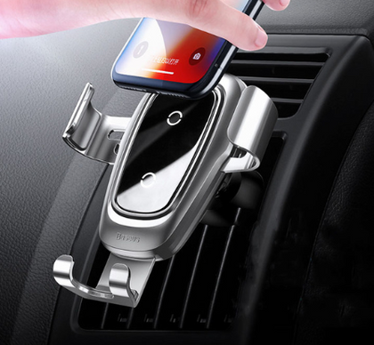 Applicable to iphone X mobile phone car wireless charger metal gravity bracket wireless charger