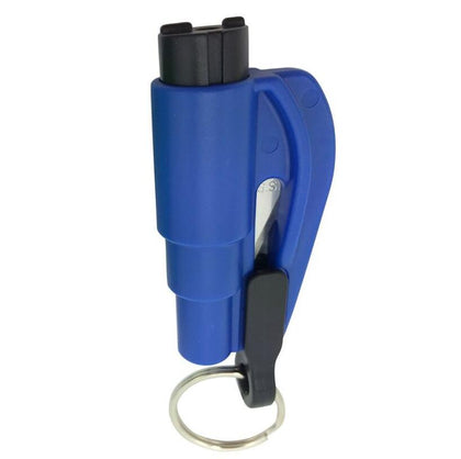 Color: blue - 3 in 1 Emergency Mini Hammer Safety Auto Car Window Glass Switch Seat Belt Cutter Car Safety Hammer Rescue Escape Tool