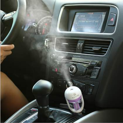 Color: Pink1 - Car Humidifier Air Purifier Freshener Essential Oil Diffuser
