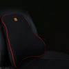 Color: Black red Cushion - Car Memory Foam Headrest Lumbar Cushion Set