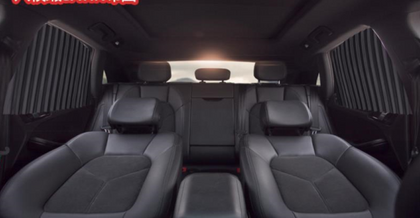 Color: Black, Style: Back row - Car curtain