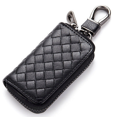 Car key case leather key case men's woven