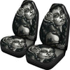 Color: Black, Style: Single seat - Black And White Tattooed Woman High Back Print Car Seat Cover