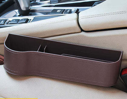 Model: Main driving, Color: Brown - ABS plastic seat gap storage box