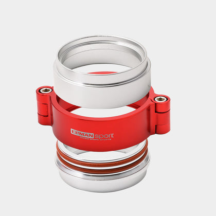 Color: Red, Size: 3.5 inches - Cross Border Modification Of Auto Parts V-type Clamp With Flange Diameter Of 2 / 2.5 / 3 / 3.5 / 4 