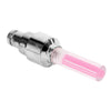 Color: Pink - LED Colorful Lights Valve Cap Covers for Bicycle Wheel Night Spokes Moto Auto Accessories