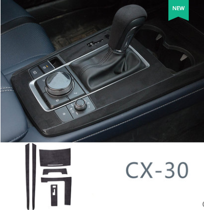 style: Cx30 - Applicable To Mazda 2020 Next Generation Anksela Atez Interior Modification Suede Gear Stickers