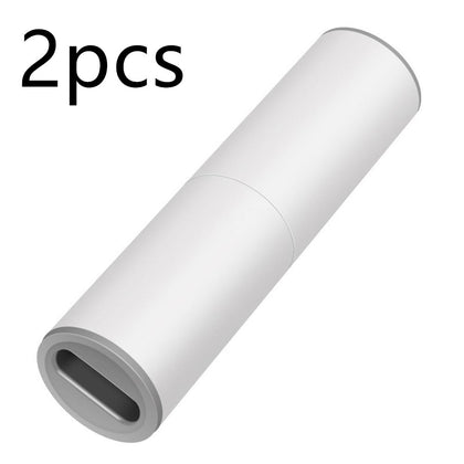 Color: White2pcs - Portable Handheld Vacuum Cleaner 120W Car Charger