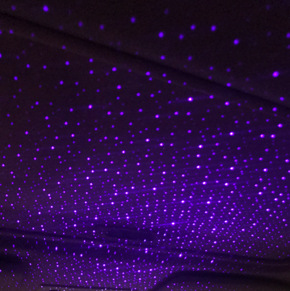 Color: Purple, Style: 1 4pc - Car decorative lights usb star lights laser projection lights car atmosphere