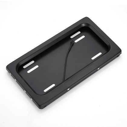 Style: Single card, Model: Standard - Car Frame Roller Shutter Modified License Plate Holder