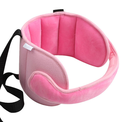 Color: Pink - Child car safety seat head support head sleep auxiliary belt