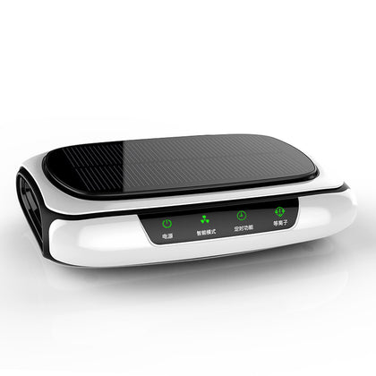 Color: White, Style: Noble - Solar car air purifier