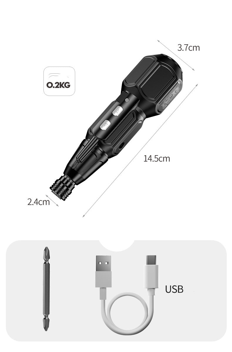 Color: A, Model: USB - Cordless Automatic Screwdriver Hand Drill