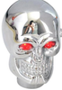 3D Skull Head Blue Led Eye Car Automatic Speed Wood Style Gear Shift Knob Head